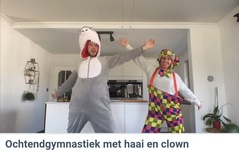 filmpje: OCHTENDGYMNASTIEK met haai en clown