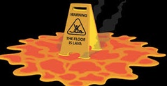 Dinsdag 28/4 . DE VLOER IS LAVA